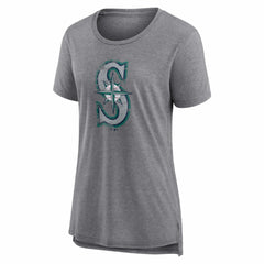 Seattle Mariners Women's Heritage Personalized Any Name & Number Tri-Blend T-Shirt for sale