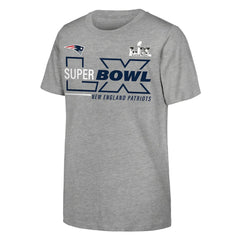 New England Patriots Youth Super Bowl LX Roster T-Shirt - Heather Gray - Fanatics
