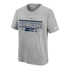 Seattle Seahawks Youth 2025 NFC Champions Locker Room Trophy Collection Authentic T-Shirt - Gray - Nike