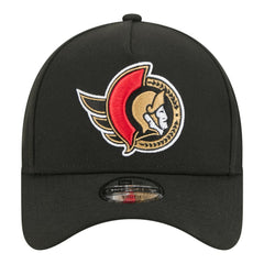Ottawa Senators New Era Youth 9FORTY A-Frame Adjustable Hat - Black | New Era Clearance