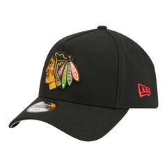 Chicago Blackhawks New Era Youth 9FORTY A-Frame Adjustable Hat - Black | New Era Lifestyle