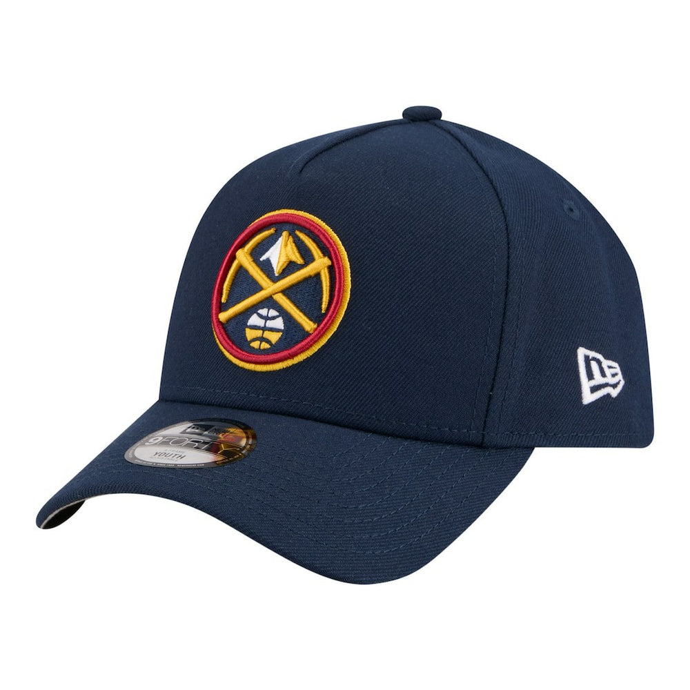 New Era Denver Nuggets Youth 9FORTY A-Frame Adjustable Hat Navy