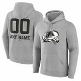 Colorado Avalanche Big & Tall Personalized Name & Number Monochrome Pullover Hoodie - Gray | NHL on sale
