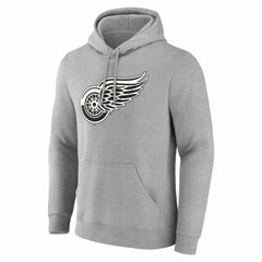 Detroit Red Wings Big & Tall Personalized Name & Number Monochrome Pullover Hoodie - Gray | NHL near me
