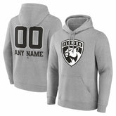 Florida Panthers Big & Tall Personalized Name & Number Monochrome Pullover Hoodie - Gray | NHL near me
