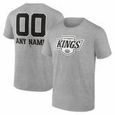 Los Angeles Kings Big & Tall Personalized Name & Number Monochrome T-Shirt - Gray | NHL Clearance