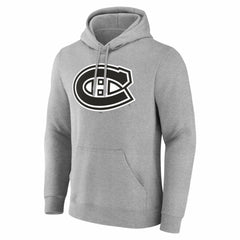 Montreal Canadiens Big & Tall Personalized Name & Number Monochrome Pullover Hoodie - Gray | NHL online