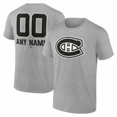 Montreal Canadiens Big & Tall Personalized Name & Number Monochrome T-Shirt - Gray | NHL sale