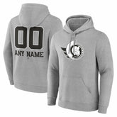 Ottawa Senators Big & Tall Personalized Name & Number Monochrome Pullover Hoodie - Gray | NHL on sale