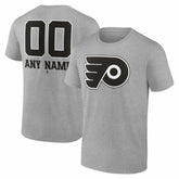 Philadelphia Flyers Big & Tall Personalized Name & Number Monochrome T-Shirt - Gray | NHL online