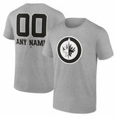 Winnipeg Jets Big & Tall Personalized Name & Number Monochrome T-Shirt - Gray | NHL Clearance