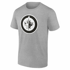 Winnipeg Jets Big & Tall Personalized Name & Number Monochrome T-Shirt - Gray | NHL Clearance