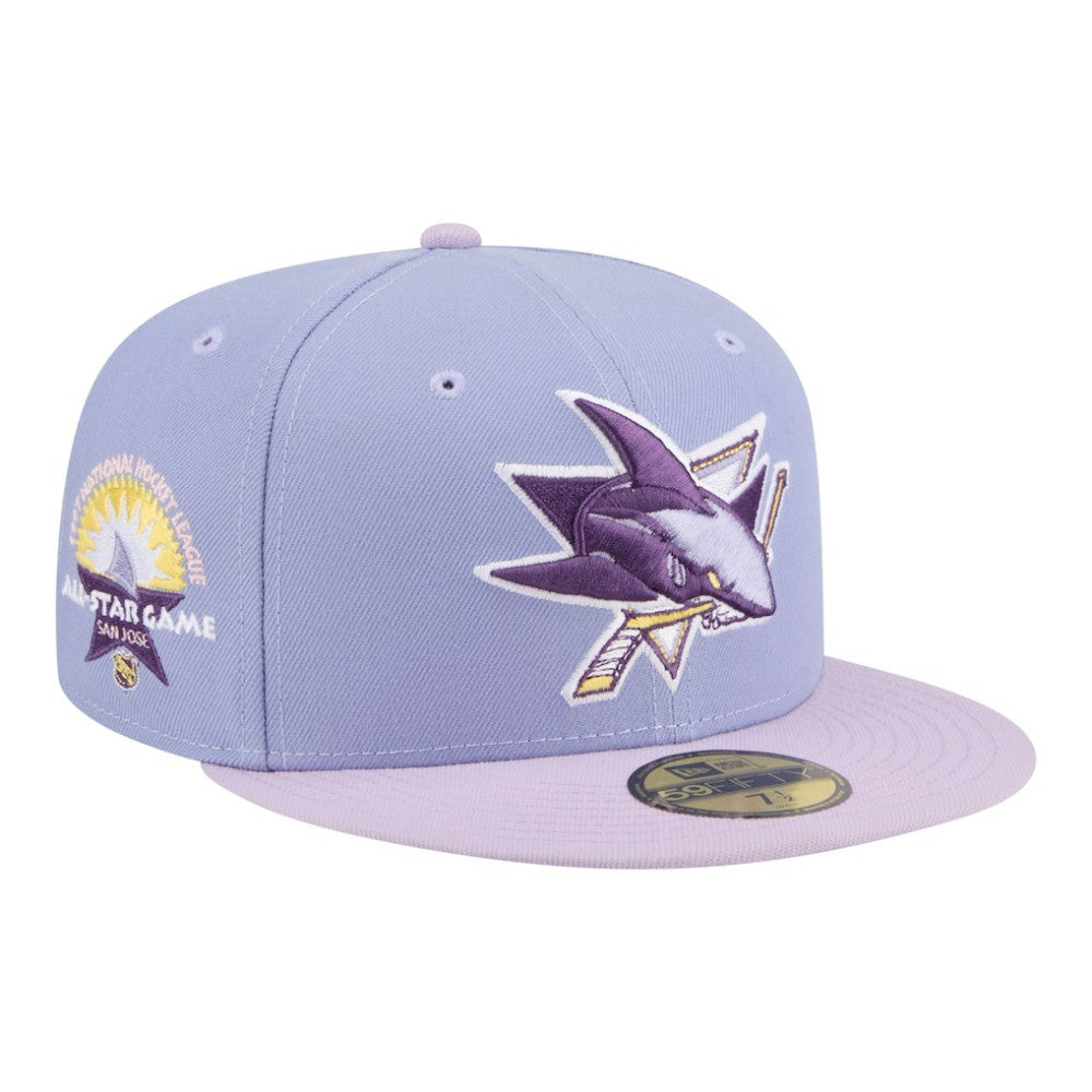 San Jose Sharks New Era Lavender Bloom 59FIFTY Fitted Hat - Light Purple/Purple | New Era sale