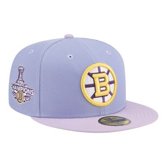 Boston Bruins New Era Lavender Bloom 59FIFTY Fitted Hat - Light Purple/Purple | New Era online