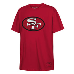 San Francisco 49ers Youth Retro Logo T-Shirt - Scarlet - Mitchell & Ness