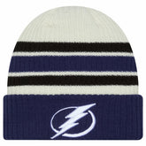 Tampa Bay Lightning New Era Vintage Cuffed Knit Hat - Cream/Blue | New Era on sale