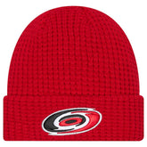 Carolina Hurricanes New Era Waffle Cuffed Knit Hat - Red | New Era near me