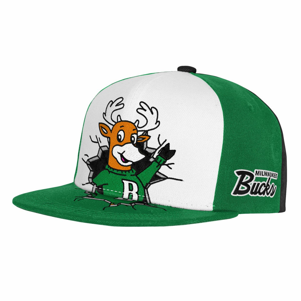 Mitchell & Ness Milwaukee Bucks Youth Mascot Snapback Hat Green