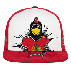 Chicago Blackhawks Mitchell & Ness Youth Mascot Snapback Hat - Red | NHL Lifestyle