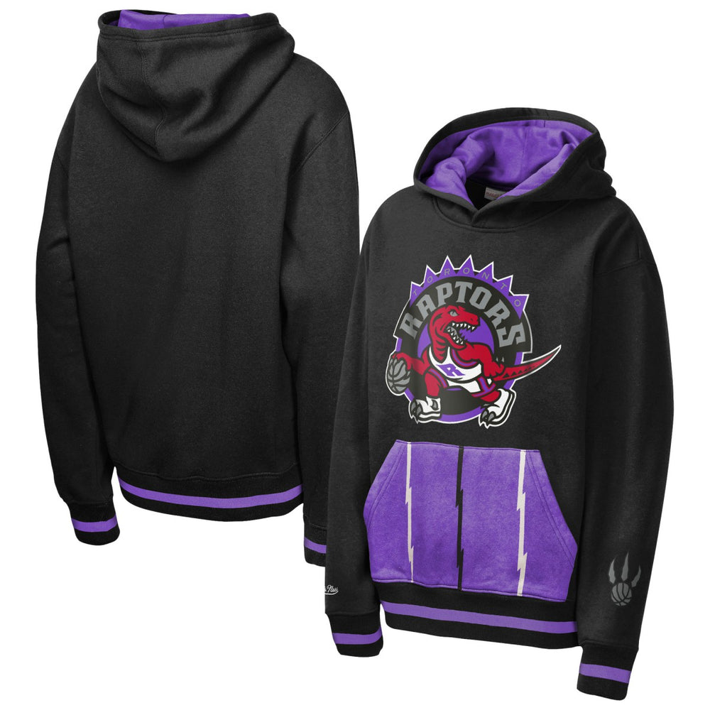 Mitchell & Ness Toronto Raptors Youth Playmaker Fashion Fleece Hoodie Black