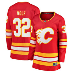 Dustin Wolf Calgary Flames Fanatics Women's Home Breakaway Jersey - Red | Fanatics Clearance