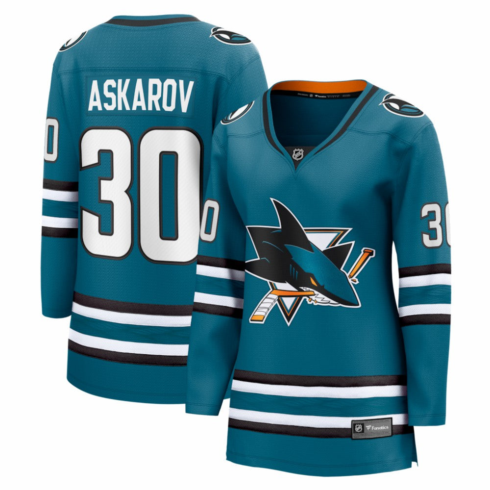 Yaroslav Askarov San Jose Sharks Fanatics Women's Home Breakaway Jersey - Teal | Fanatics discount