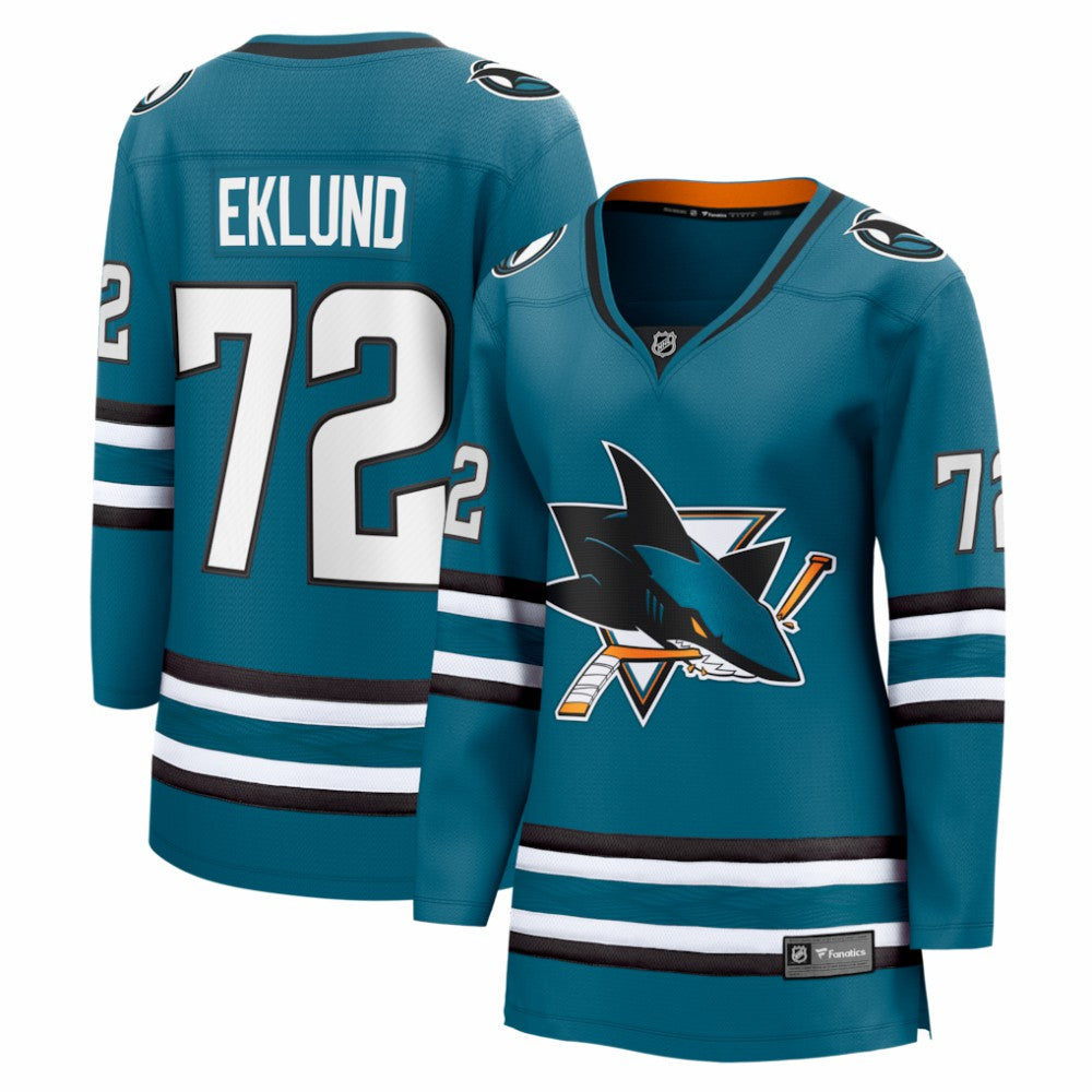 William Eklund San Jose Sharks Fanatics Women's Home Breakaway Jersey - Teal | Fanatics Lifestyle