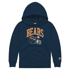 Chicago Bears Homage Youth Helmet Retro Tri-Blend Hoodie - Navy - NFL