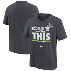 Seattle Seahawks Youth Super Bowl LX Champions Parade T-Shirt - Charcoal - Nike