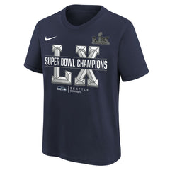 Seattle Seahawks Youth Super Bowl LX Champions T-Shirt - College Navy - Nike