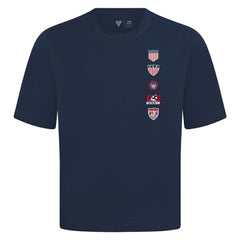 USMNT Levelwear Luxe Signature Knit Timeline T-Shirt Navy