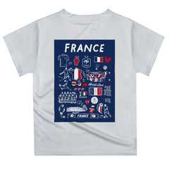 France National Team Vive La Fete Youth Impressions Artwork T-Shirt White
