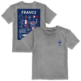 France National Team Vive La Fete Youth Impressions Artwork T-Shirt Gray