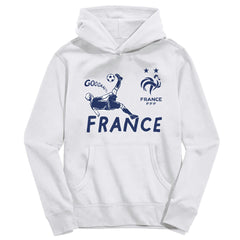France National Team Vive La Fete Youth Chilena Style Hoodie White