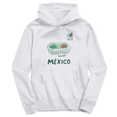 Mexico National Team Vive La Fete Youth Stadium Style Hoodie White