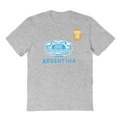 Argentina National Team Vive La Fete Youth Chilena Style T-Shirt Gray