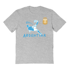 Argentina National Team Vive La Fete Youth Chilena Style T-Shirt Gray