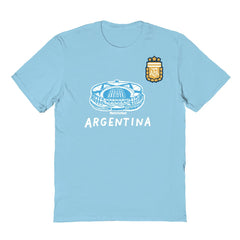 Argentina National Team Vive La Fete Youth Chilena Style T-Shirt Light Blue