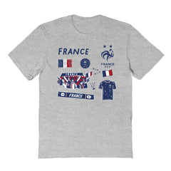 France National Team Vive La Fete Youth Impressions Icons T-Shirt Gray