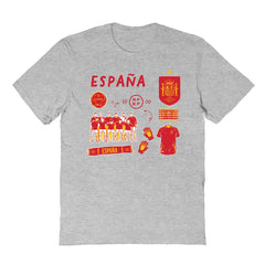 Spain National Team Vive La Fete Youth Impressions Icons T-Shirt Gray