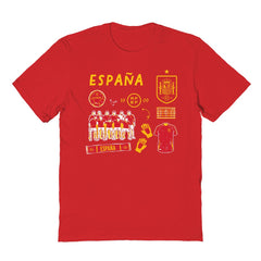 Spain National Team Vive La Fete Youth Impressions Icons T-Shirt Red