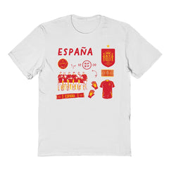 Spain National Team Vive La Fete Youth Impressions Icons T-Shirt White