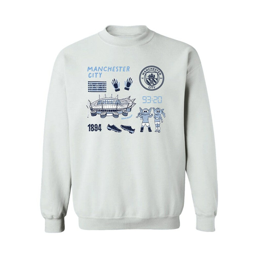 Manchester City Vive La Fete Women's Impressions Icons Sweatshirt White