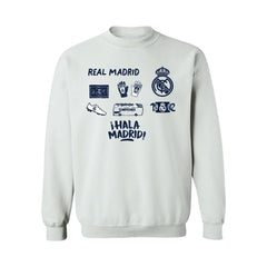 Real Madrid Vive La Fete Women's Impressions Icons Sweatshirt White