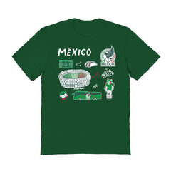 Mexico National Team Vive La Fete Women's Impressions Icons T-Shirt Green