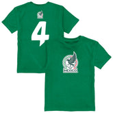 Edson Álvarez Mexico National Team Vive La Fete Youth Player Name & Number Color Badge T-Shirt Green