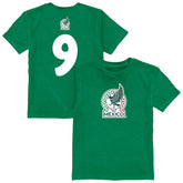 Raúl Jiménez Mexico National Team Vive La Fete Youth Player Name & Number Color Badge T-Shirt Green