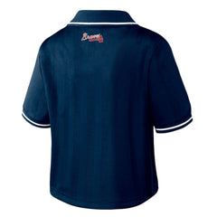 Atlanta Braves WEAR by Erin Andrews Women's Cropped Polo Sale