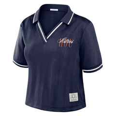 Houston Astros WEAR by Erin Andrews Women's Cropped Polo Discount