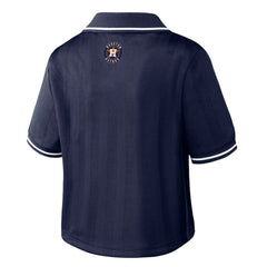 Houston Astros WEAR by Erin Andrews Women's Cropped Polo Discount